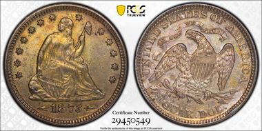 1873 25C Arrows AU50