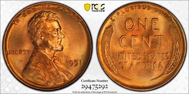 1951 1C MS66RD