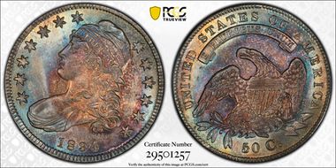 1834 50C O-109 Sm Date, Sm Letters MS64