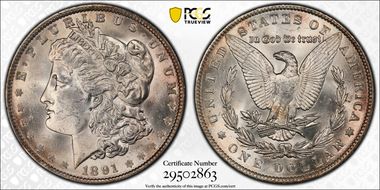 1891 $1 MS64