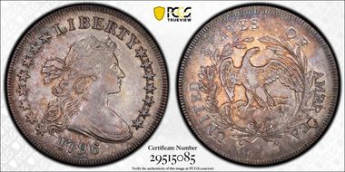 1796 $1 BB-65 AU50