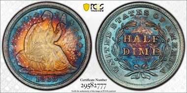 1838 H10C Large Stars MS68+