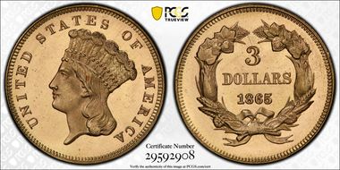 1865 $3 MS66+