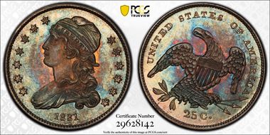 1831 25C Small Letters MS66