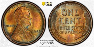 1909 1C Lincoln MS64BN
