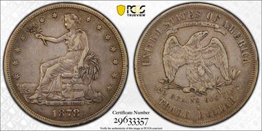 1878-S T$1 Trade VF35