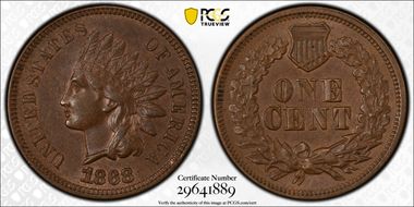 1868 1C RPD & Die Gouge FS-302/901 S-13 MS62BN