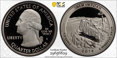 2014-S 25C Shenandoah NP First Strike PR70DCAM