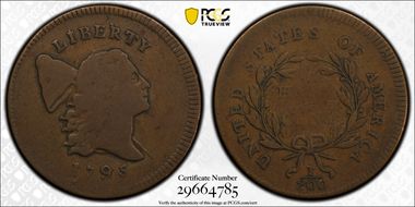 1795 1/2C Plain Edge, Punctuated Date F12BN