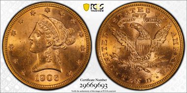 1906-D $10 MS63