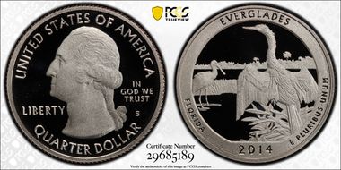 2014-S 25C Everglades NP First Strike PR70DCAM
