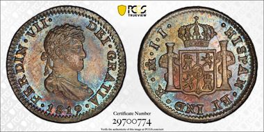 1819-Mo JJ 1/2 R Calico-410 MS65