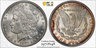 1880-O $1 VAM 21 Checkmark MS64+