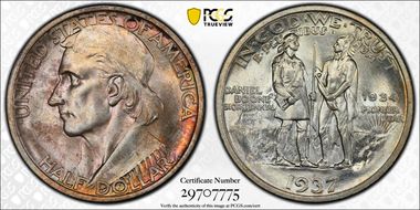 1937 50C Boone MS67+