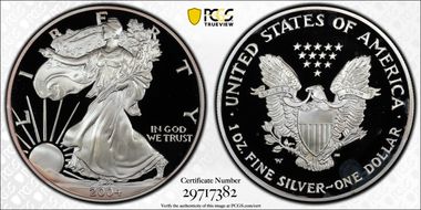 2004-W $1 Silver Eagle PR70DCAM
