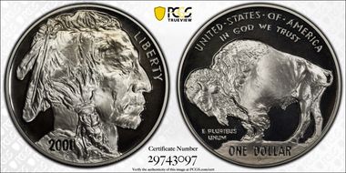 2001-P $1 Buffalo PR70DCAM