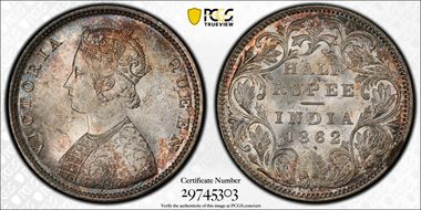 1862(C) 1/2 Rup SW-4.122 D/I MS63