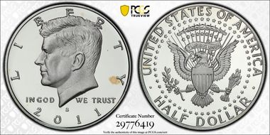 2011-S 50C Silver PR70DCAM