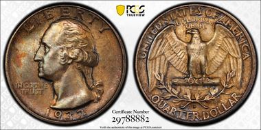 1932-D 25C MS62