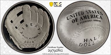 2014-S 50C Baseball Hall of Fame First Strike PR70DCAM