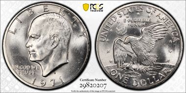 1971-S $1 Silver MS67