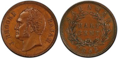 1863 1/2C Bronzed Copper PR63