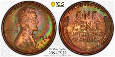 1938-S 1C MS64RB