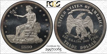 1880 T$1 Trade PR67+ CAM