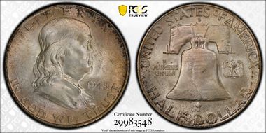 1948-D 50C MS65+ FBL