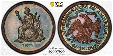 1871 25C J-1093 PR66CAM
