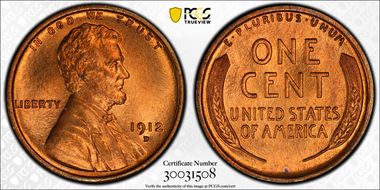 1912-D 1C MS66+ RD