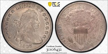 1803 $1 Small 3, BB-251 XF45