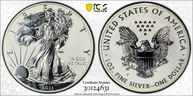 2011-P $1 Silver Eagle Rev PR 25th Anniversary Set First Strike Mercanti Signatu PR70