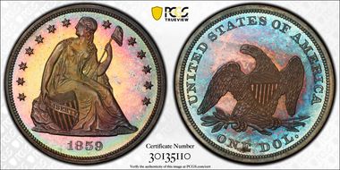 1859 $1 PR67
