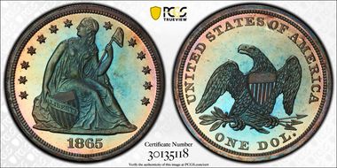 1865 $1 PR67