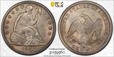 1856 $1 MS62