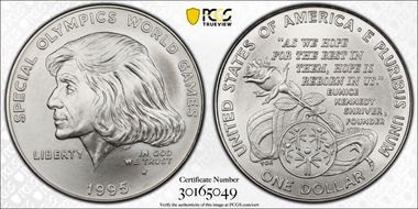 1995-W $1 Special Olympics MS70
