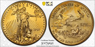 2010 $5 Gold Eagle MS70