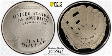 2014-S 50C Baseball Hall of Fame PR69DCAM
