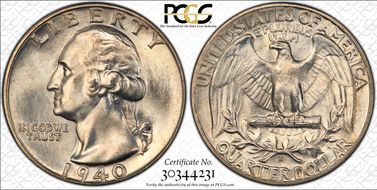 1940-D/D 25C RPM FS-501 MS66