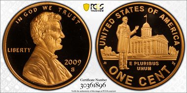 2009-S 1C Lincoln-Professional PR70DCAM