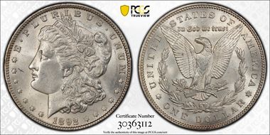 1892 $1 MS63