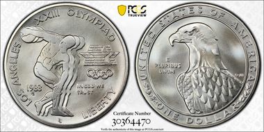 1983-D $1 Olympic MS70