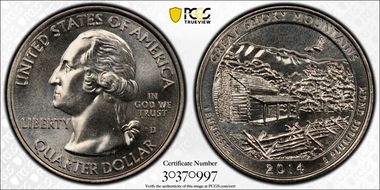 2014-D 25C Great Smoky Mtns NP MS67