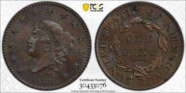 1829 1C N-6 MS65BN