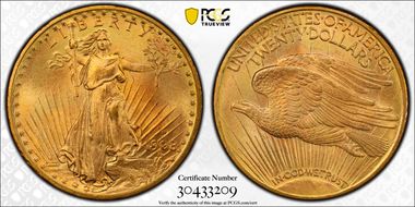 1908-D $20 Motto MS66+