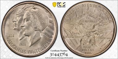 1935-D 50C Arkansas MS65