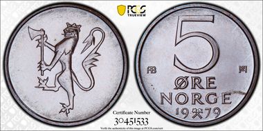 1979 5 Øre MS67BN