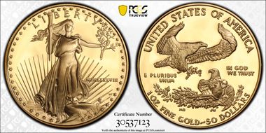 1988-W $50 Gold Eagle PR70DCAM