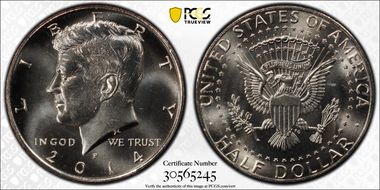 2014-P 50C 50th Anniversary UNC Set First Day of Issue - Denver SP69